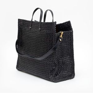Clare V Simple Tote - Black Rattan